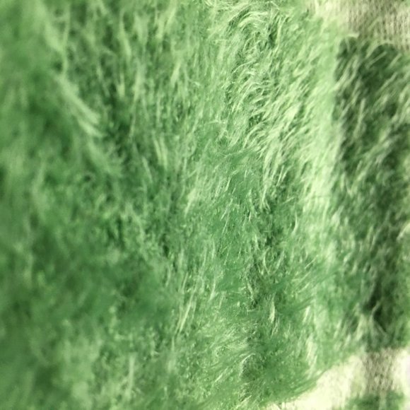 House of Sunny Dress 4 Midi Green Knit Psychedelic Textured Eyelash 60s 90s - Picture 10 of 16